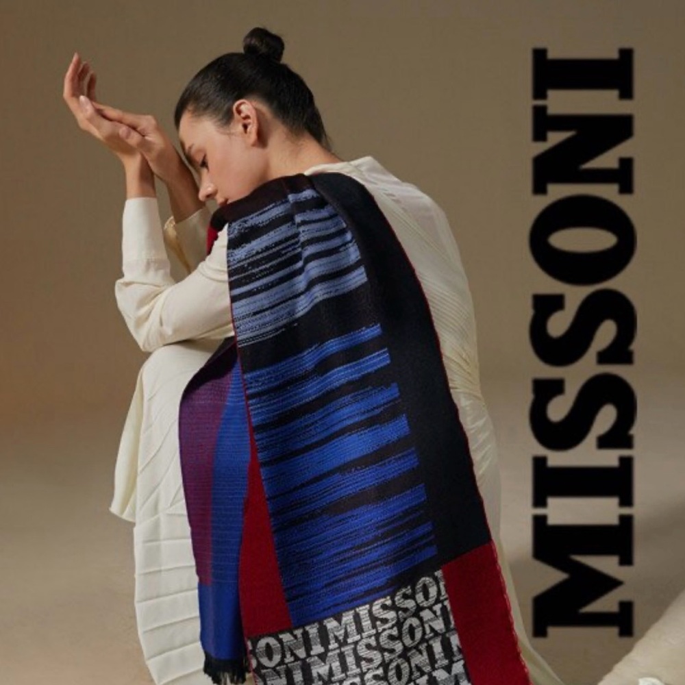 Missoni Colorblock Checked Wool Scarf - Black, Purple, Pink, Yellow
